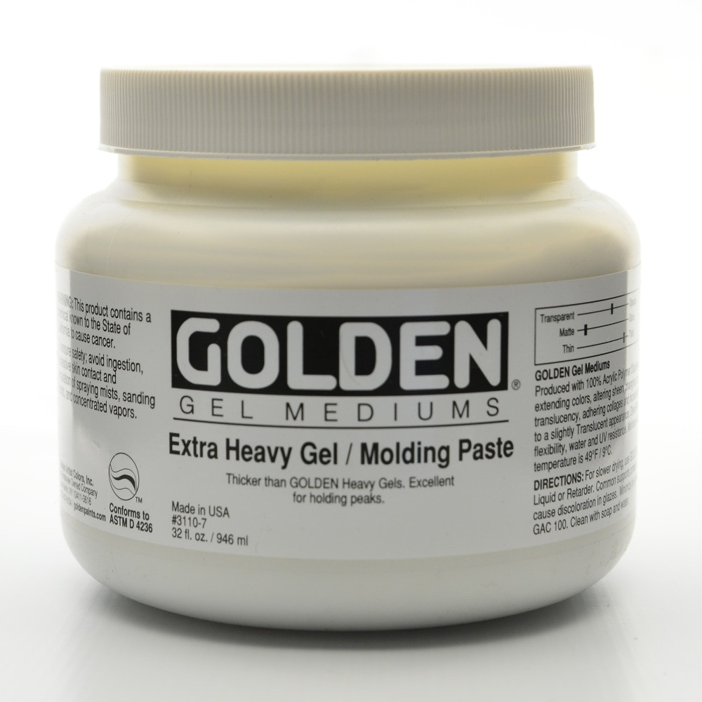 GOLDEN ARTIST COLORS, INC. Golden 3110-7  Molding Paste, Extra-Heavy Gel Mix, 32 Oz