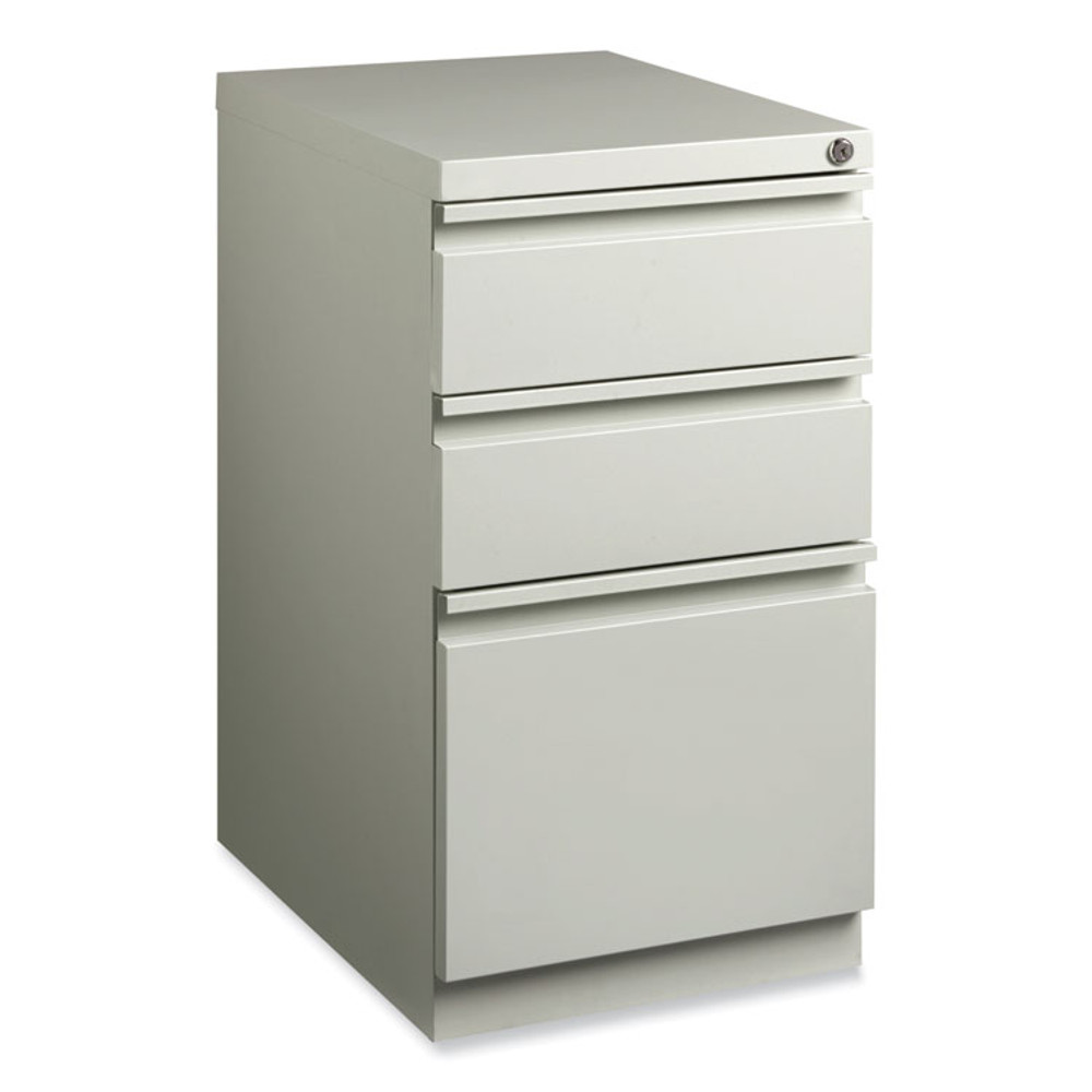 HIRSH INDUSTRIES SPACE SOLUTIONS 18576 Full-Width Pull 20 Deep Mobile Pedestal File, 3-Drawer: Box/Box/File, Letter, Light Gray, 15 x 19.88 x 27.75