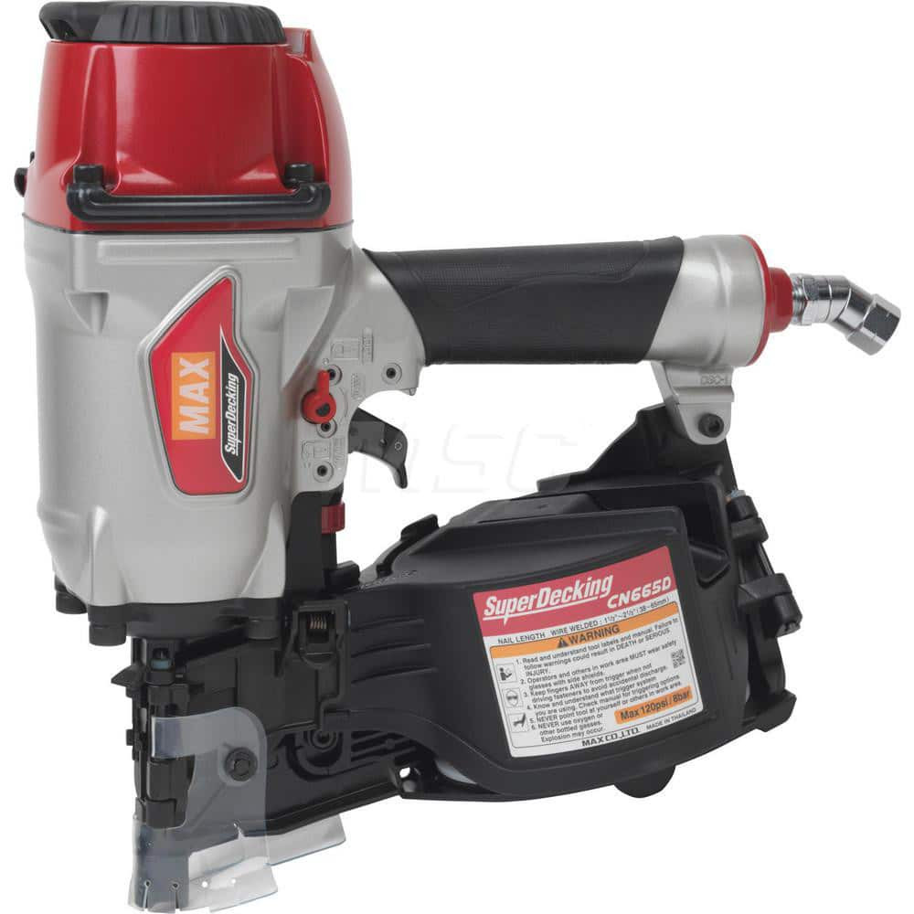 Max USA Corp CN665D Air Nailers; Nailer Type: Decking Nailer ; Nail Diameter: .092"-.131" ; Nail Length: 1-1/2"-2-1/2" ; For Nail Shank Diameter: 0.131 ; For Nail Penny Size: 8d ; For Nail Head Type: Brad