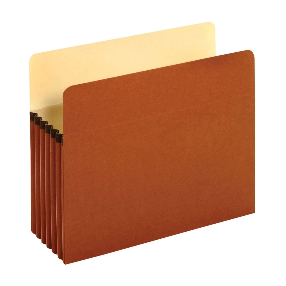 Featuring gusseted sides, these Pendaflex file pockets make it simple to keep all the papers for a project in 1 location. With a full-length tab on back cover, the pockets offer space for a label, and the front flap folds down to keep items secure.  Tyvek strip-reinforced gusset top with added rollover feature to protect against tearing.  Full-length tab on back cover provides ample room for labels or hand-written titles.  Gusseted sides expand with your project needs.  Front flap folds down for easy access.  Contains Recycled Content - See Specs for Details.