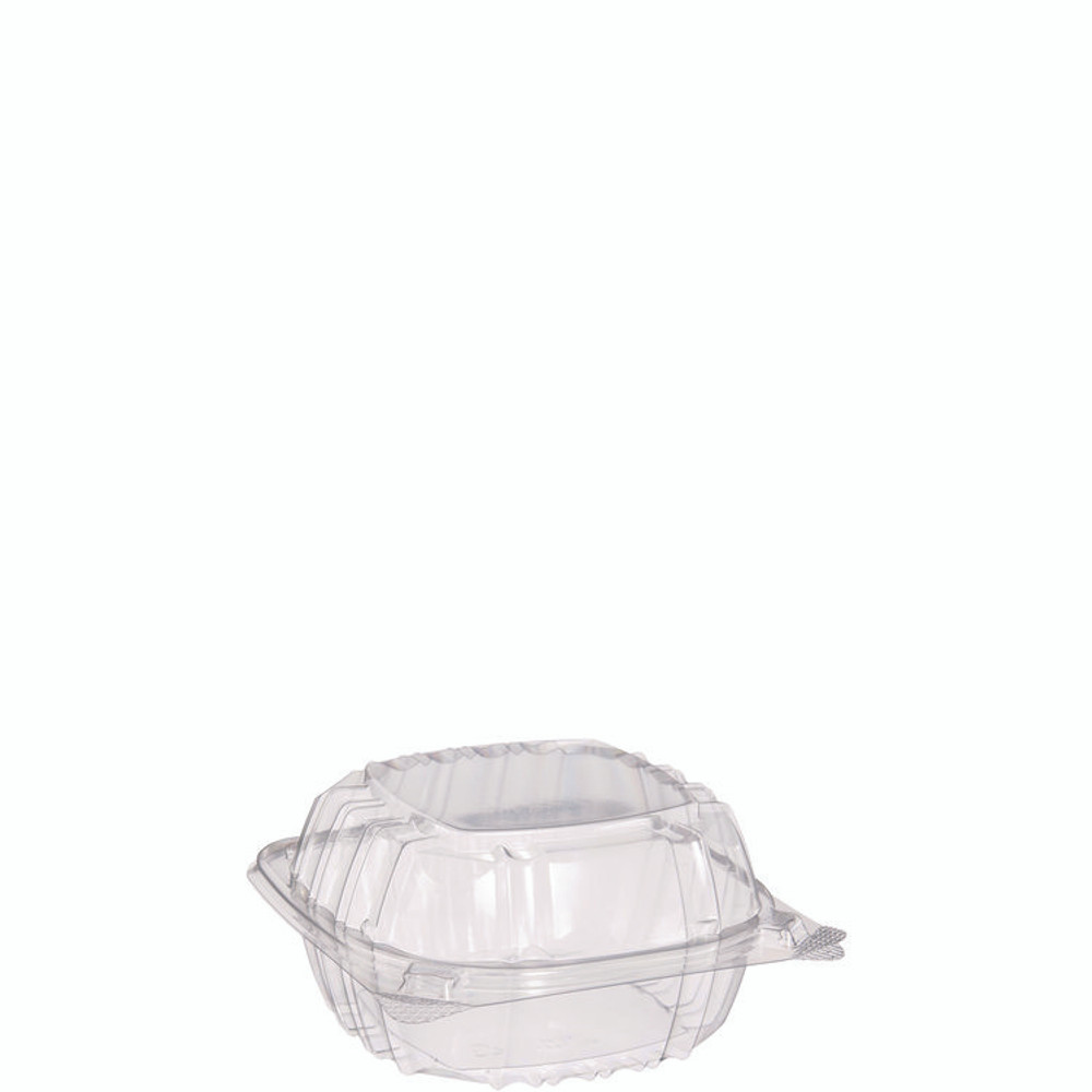 DART C57PST1 ClearSeal Hinged-Lid Plastic Containers, 5.8 x 6 x 3, Clear, Plastic, 125/Pack, 4 Packs/Carton