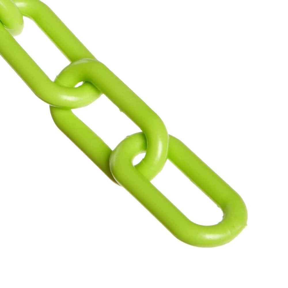 Mr. Chain 50014-25 Safety Barrier Chain: Plastic, Safety Green, 25' Long, 2" Wide