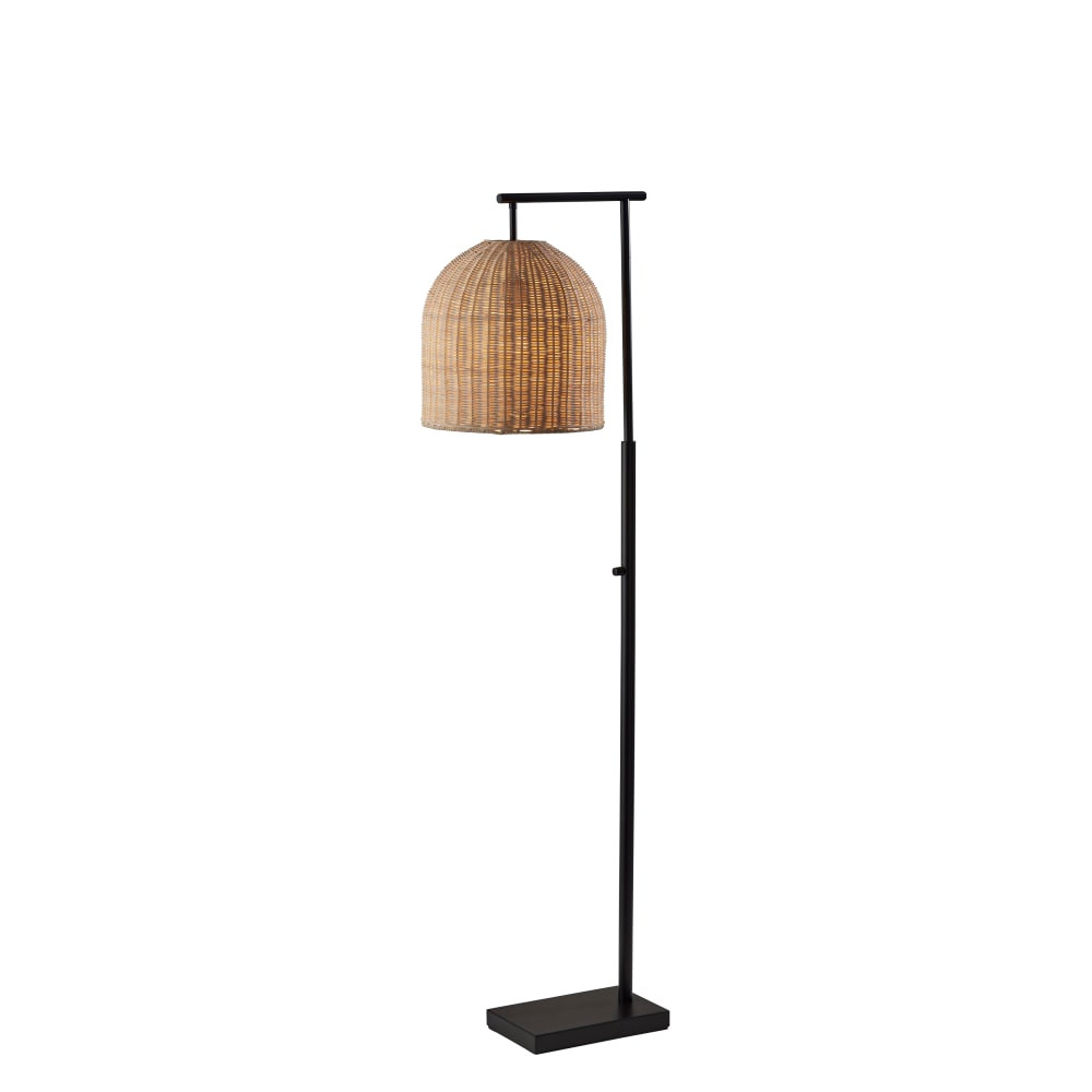 ADESSO INC 4332-26 Adesso Bahama Floor Lamp, 58inH, Natural Rattan/Dark Bronze