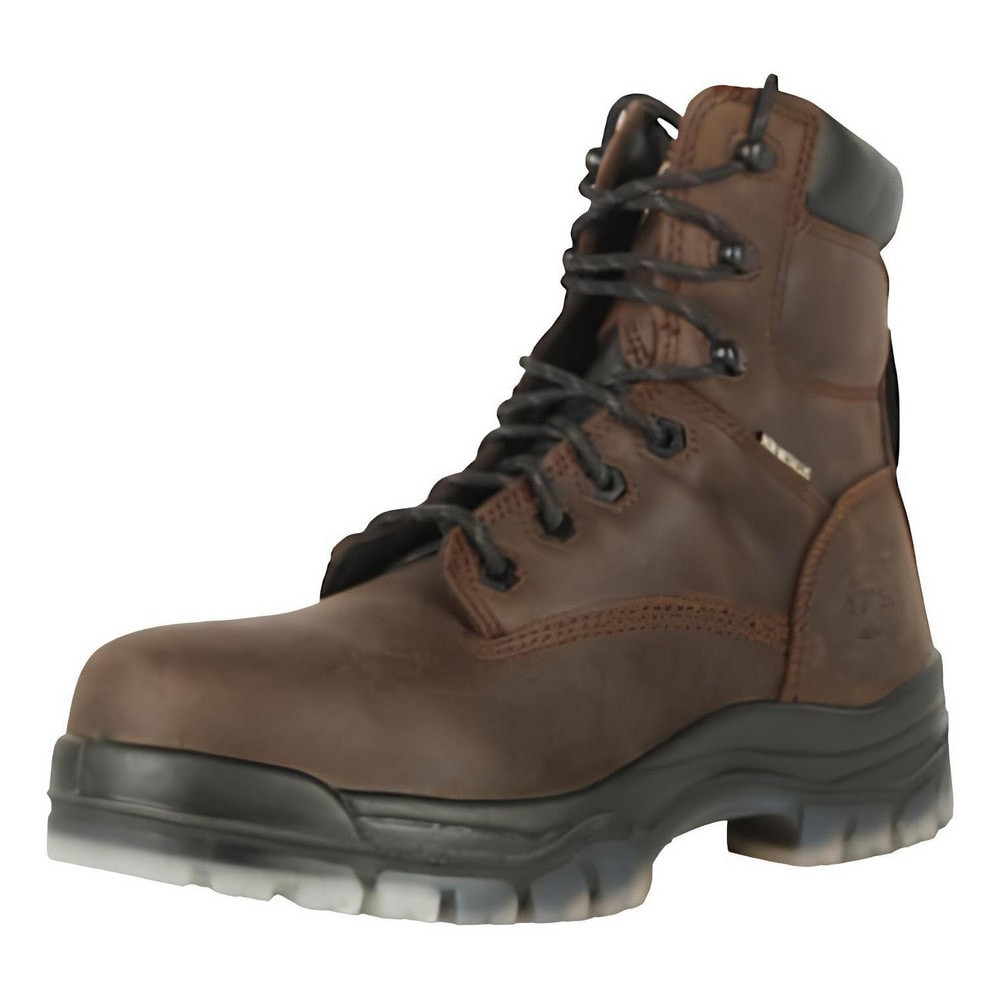 OLIVER 45637C-BRN-075 Work Boot: Size 7.5, 6" High, Leather, Composite Toe