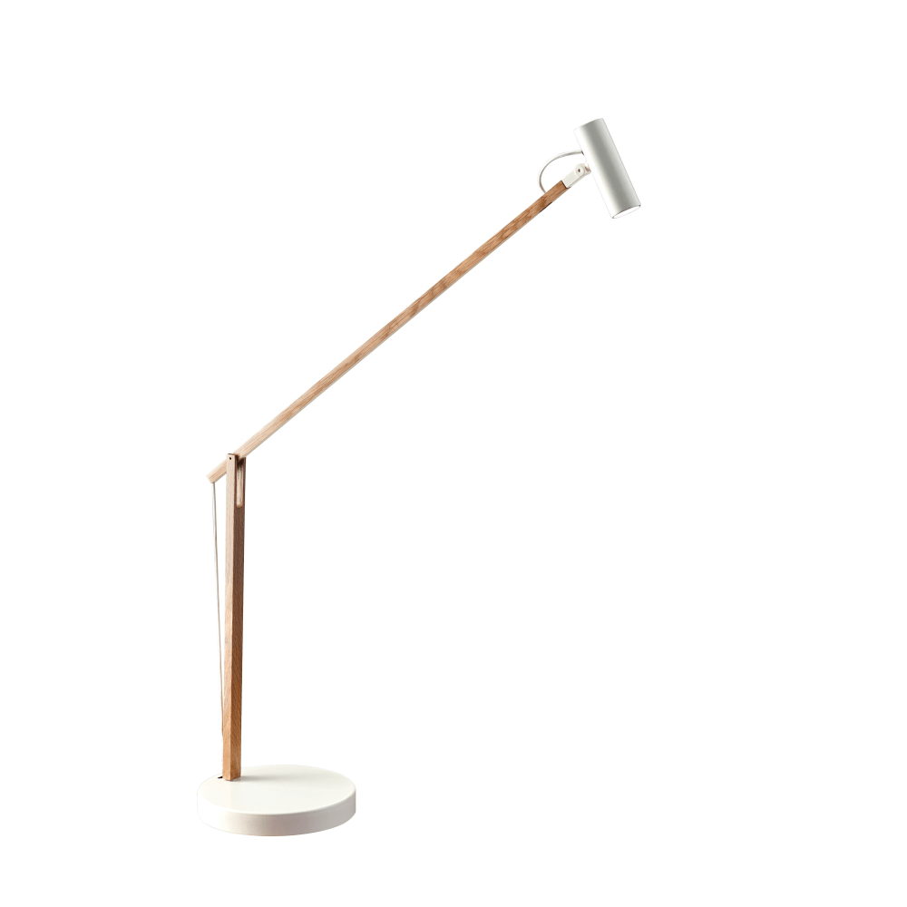 ADESSO INC AD9100-12 Adesso ADS360 Crane LED Desk Lamp, 32 1/2inH, Silver Shade/White Base