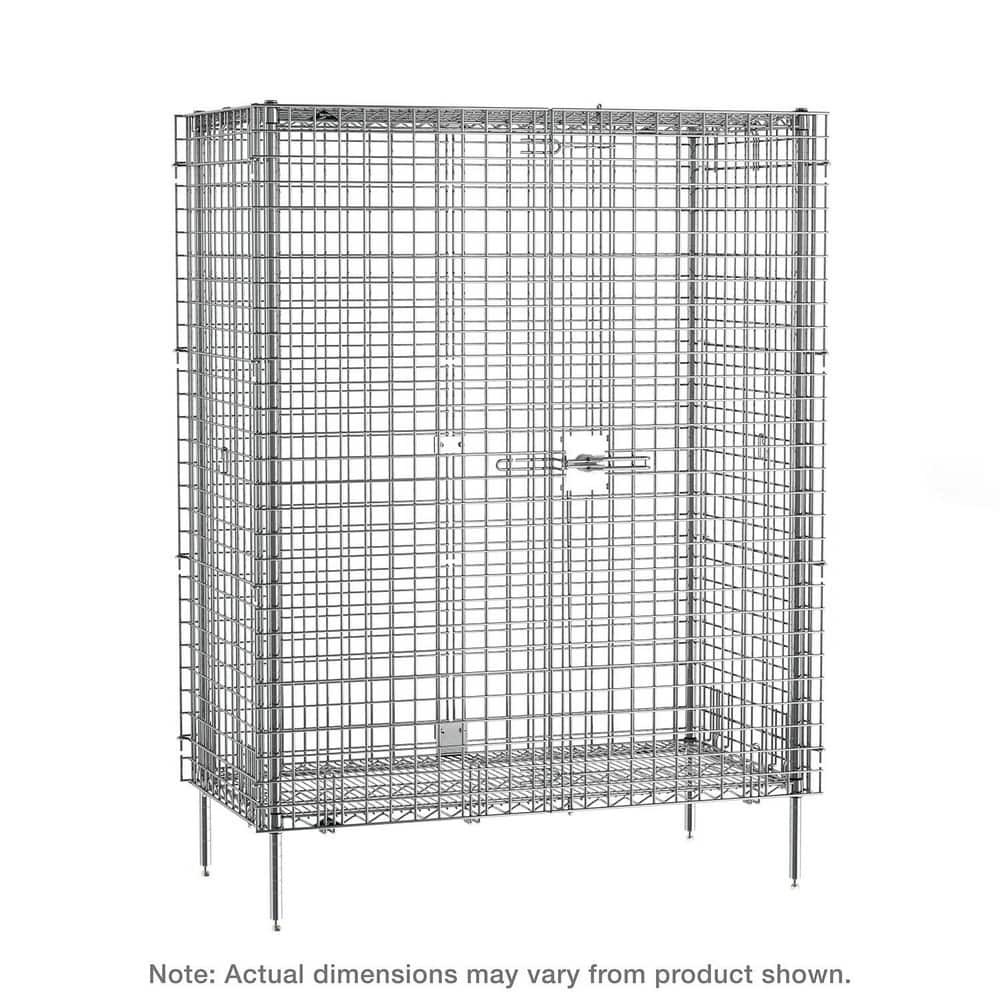 Metro SEC55C Wire Shelving; Shelving Type: Stationary Security Shelving Unit ; Shelf Type: Split Sleeve ; Adjustment Type: Split Sleeve ; Shelf Capacity: 800lb ; Mobility: Stationary ; Height (Inch): 66-13/16