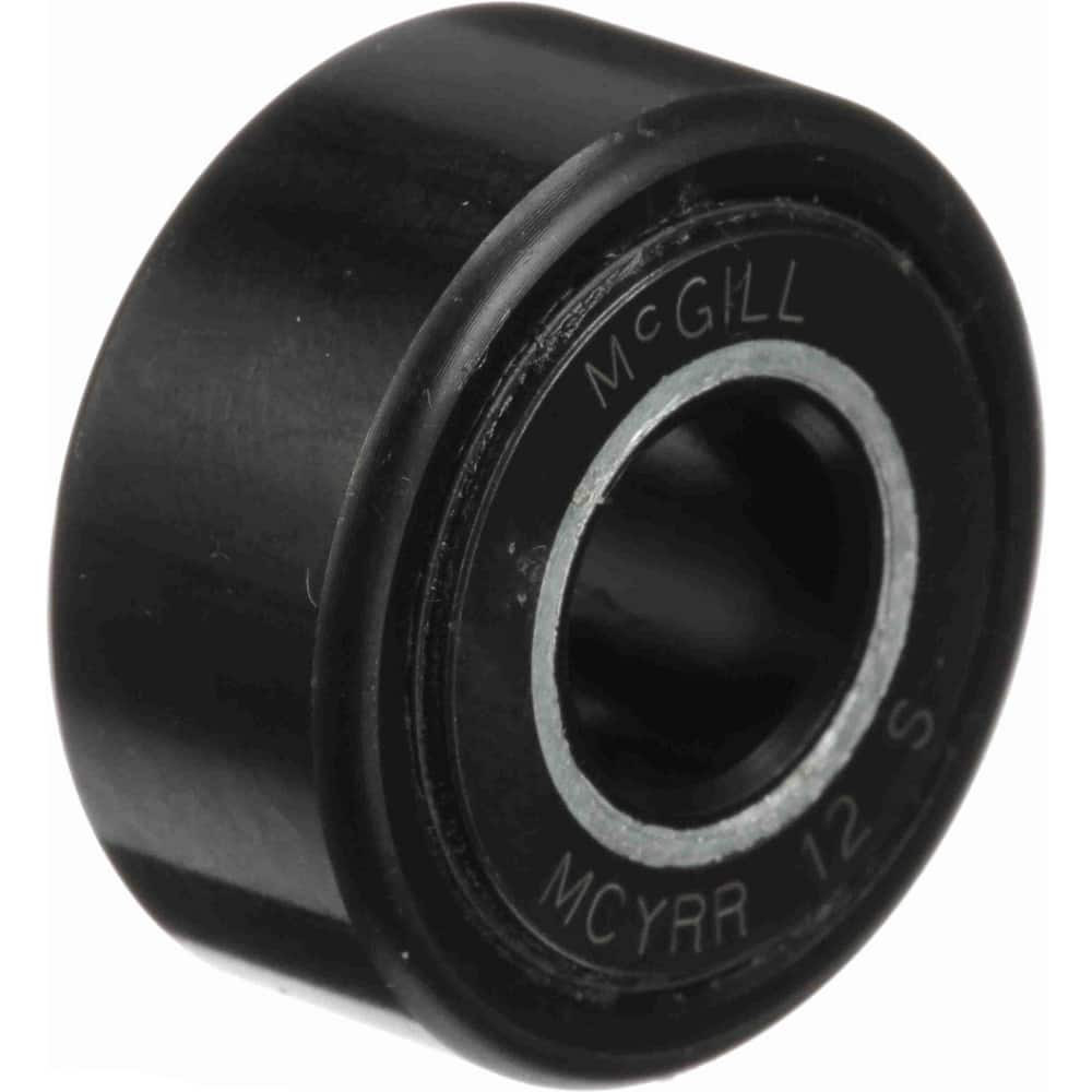 McGill 3612031001 Cam Yoke Roller: Crowned, 12 mm Bore Dia, 32 mm Roller Dia, 14 mm Roller Width, Retained (Caged) Needle Roller Bearing