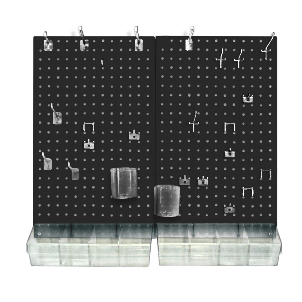 AZAR DISPLAYS 900945-BLK  70-Piece Pegboard Organizer Kits, Black