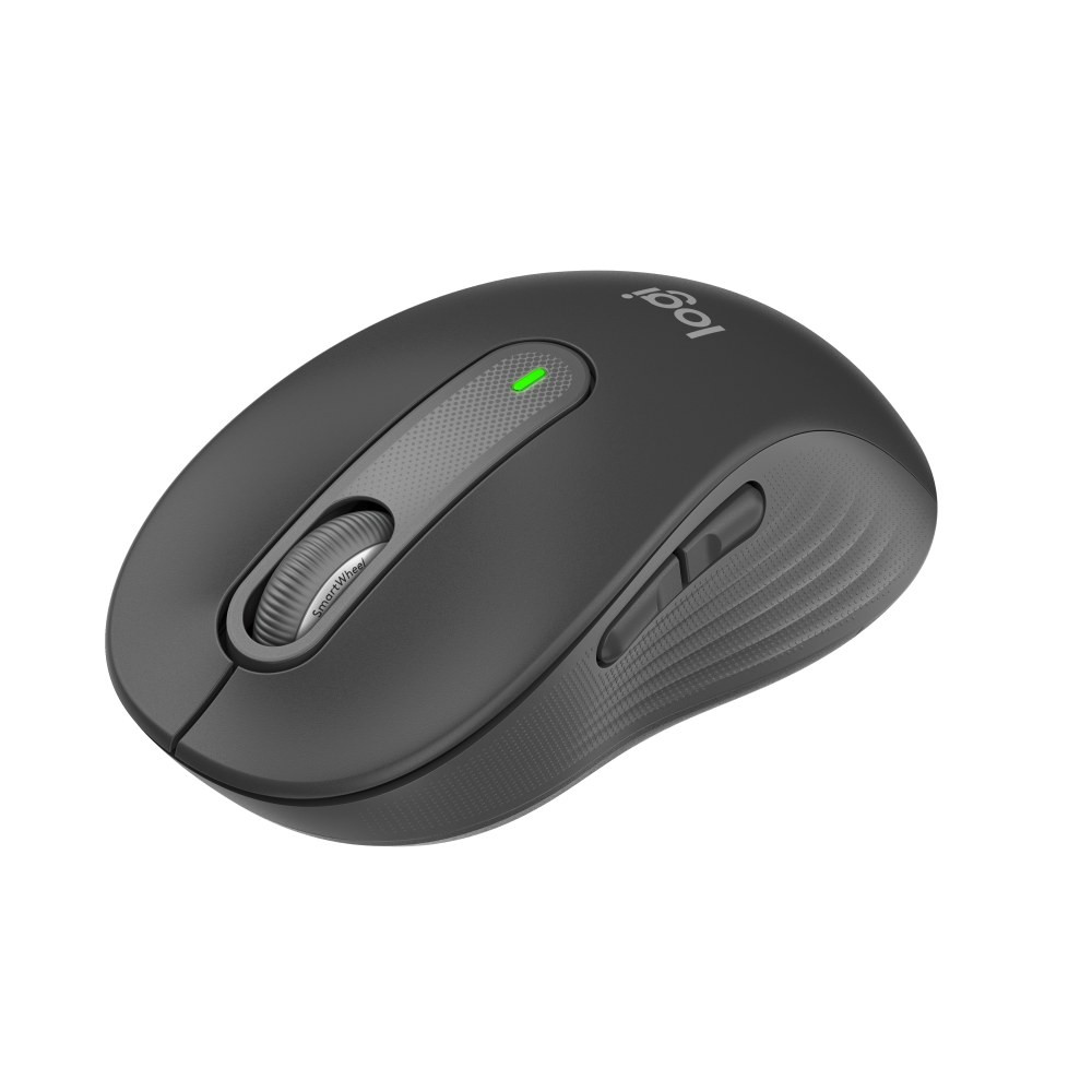 Upgrade to smarter scrolling, better comfort, and more productivity with the Signature M650The versatile mouse features an adaptive scroll SmartWheel that delivers line-by-line precision, and auto-switches to super-fast free spin mode with the flick of a finger. A choice of sizes for smaller, larger and left hands means theres a perfect fit for anyone. Seamless wireless connectivity, customizable side buttons, and a comfort shape keep you comfortable and productive hour after hour. Logitech"s SilentTouch technology delivers silent clicks to keep you focused - while 24-month battery life** and universal operating system compatibility ensure hassle-free performance.  Scroll smarter: With Logitech Signature M650 Wireless Mouse you get line-by-line precision for documents and super-fast scrolling for long web pages; simply switch modes with a flick of the SmartWheel  The optimal fit for your hand: This comfortable mouse is designed for small-to-medium sized hands, for the optimal fit  Upgrade your comfort: This work mouse provides long hours of comfort thanks to a contoured shape, soft thumb area, and rubber side grips that keep your hand snug and in place  Connect the way you like: Connect this cordless computer mouse in an instant via Bluetooth Low Energy or Logi Bolt USB receiver  Less noise, more focus: Whether working at the office or at home, Logitech Signature M650 is a quiet mouse, allowing you to enjoy 90 percent less click noise with SilentTouch technology*  Customizable side buttons: Customize the side buttons on the computer mouse with Logitech Options+, available on Windows and macOS, to your favorite shortcuts - like back/forward or copy/paste  Works on multiple platforms: Experience seamless compatibility with Windows, macOS, Linux, Chrome OS, ipadOS, and Android operating systems with Logitech Signature M650 wireless Bluetooth mouse  24 month battery life: Work for up to 2 years on the single AA battery that comes with your multi-device mouse**  **Battery life may vary based on user and computing conditions