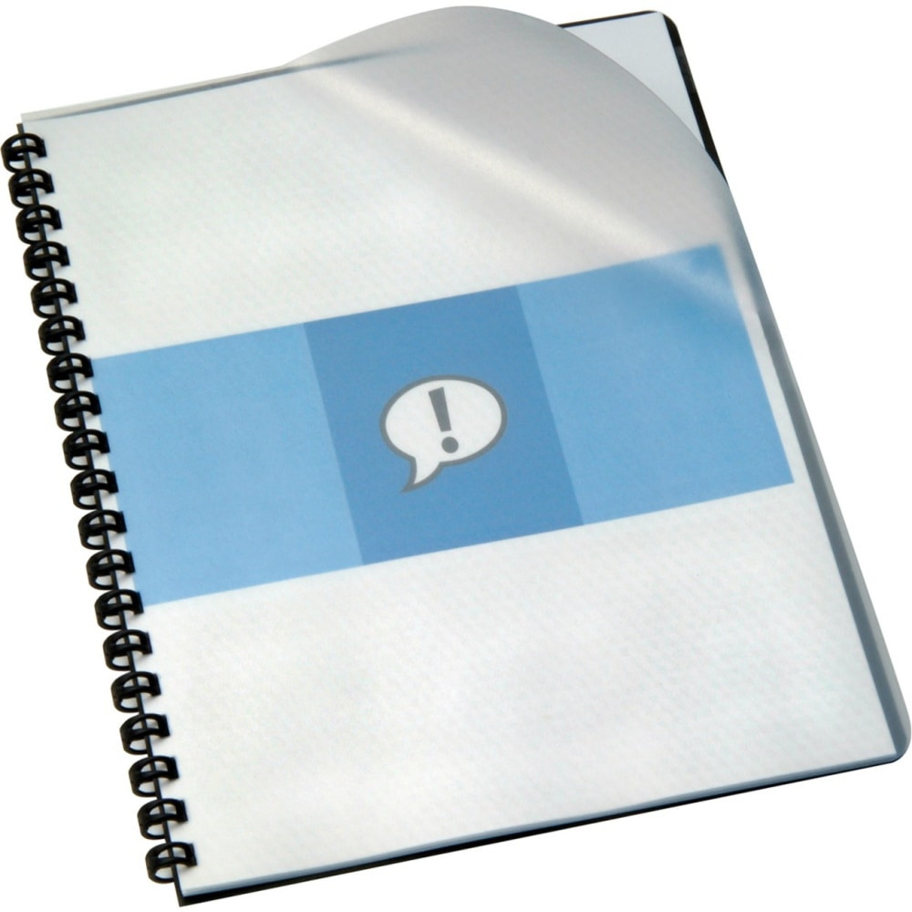 You only have a few seconds to make a great first impression, so dress your ideas for success. These covers are spill and tear proof. They show off your title pages.