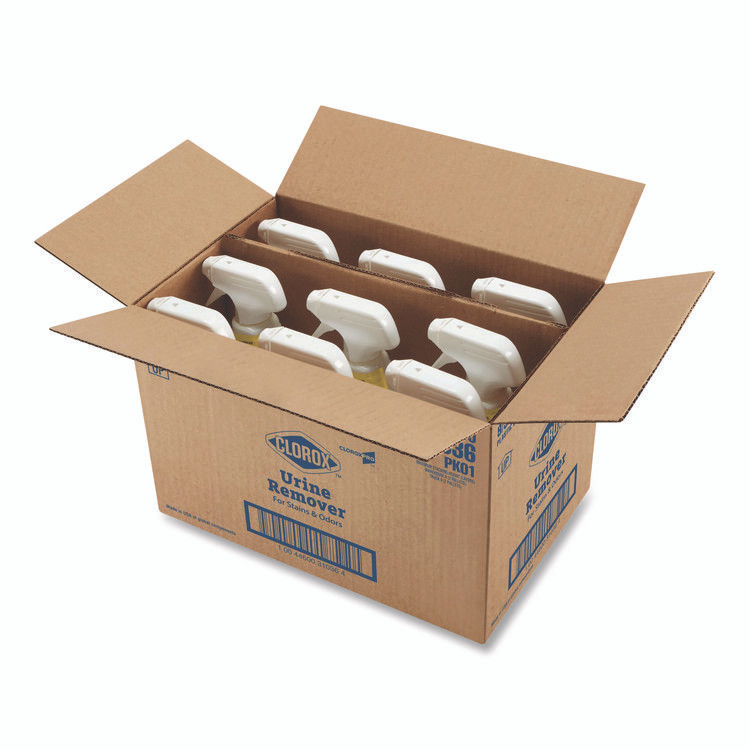 CLOROX SALES CO. 31036CT CloroxPro Urine Remover for Stains and Odors, 32 oz Spray Bottle, 9/Carton