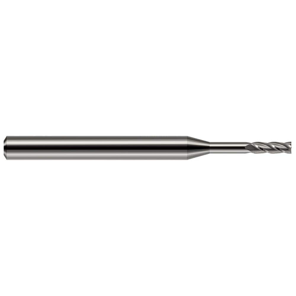 Harvey Tool 76275 Square End Mill: 0.075'' Dia, 0.225'' LOC, 1/8'' Shank Dia, 1-1/2'' OAL, 2 Flutes, Solid Carbide