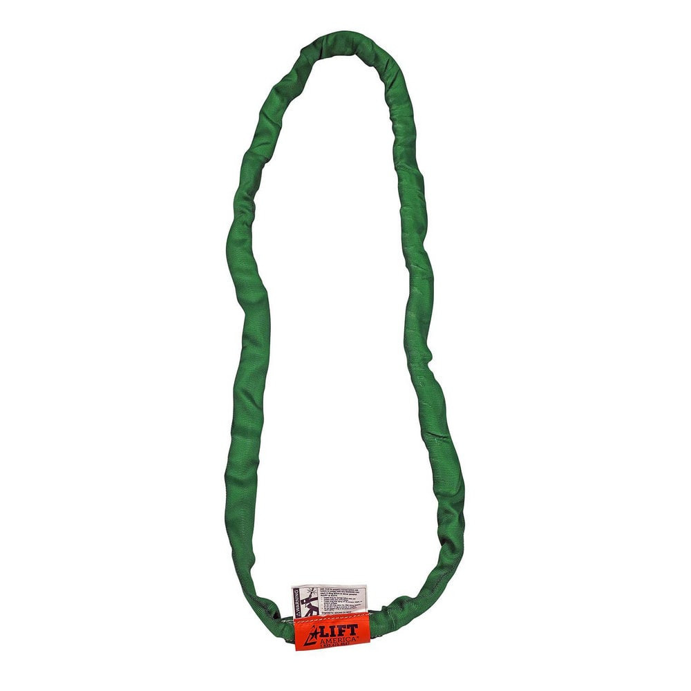 Lift America S201010 Endless Sling: 6' Long, 5,300 lb Vertical, 4,240 lb Choker, 10,600 lb Basket, Polyester