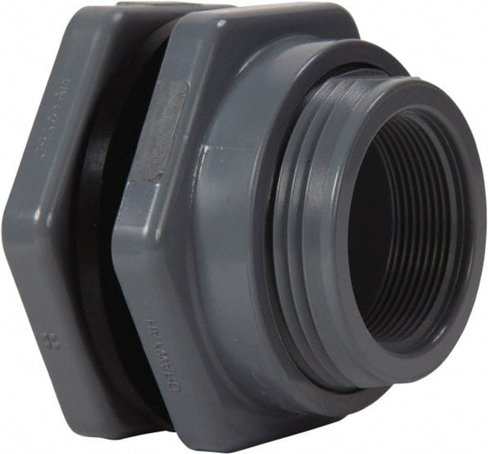 Hayward Flow Control BFAS1020CFS 2" PVC Plastic Pipe Bulkhead Tank Adapter