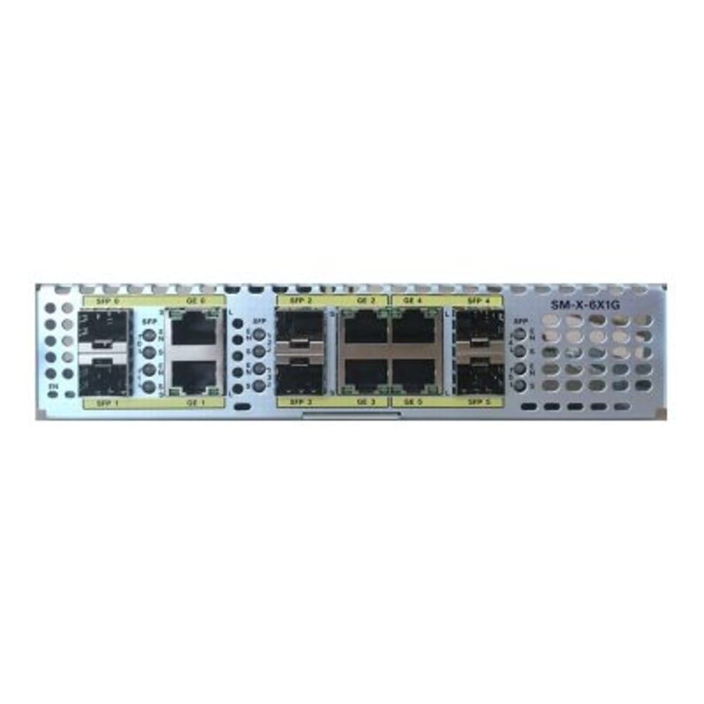 CISCO SM-X-6X1G=  6-Port Gigabit Ethernet Dual-mode GE/SFP SM-X Module