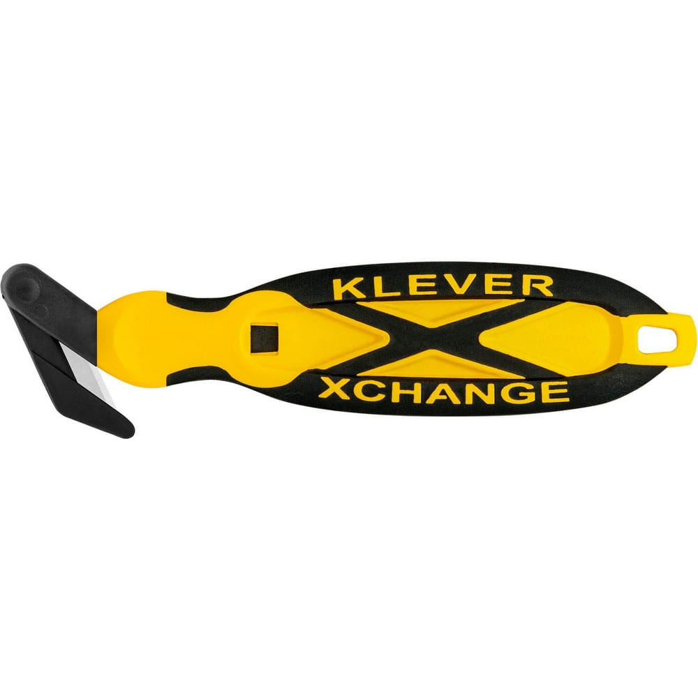 Klever Innovations KCJ-XC-30Y-PT Utility Knives, Snap Blades & Box Cutters; Blade Type: Recessed ; Handle Material: Plastic ; Blade Material: Carbon Steel ; Blade Length (Decimal Inch): 1.5000 ; Handle Length (Decimal Inch - 4 Decimals): 7.0000 ; Bla