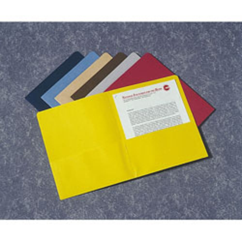 NATIONAL INDUSTRIES FOR THE BLIND SKILCRAFT 7510015122414  Twin-Pocket Portfolios, 30% Recycled, Yellow , Box Of 25, (AbilityOne 7510-01-512-2414)