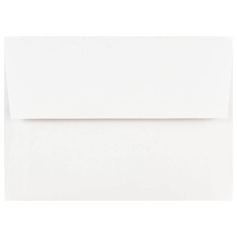 JAM PAPER AND ENVELOPE 73767C JAM Paper Booklet Invitation Envelopes, A7, Gummed Seal, White, Pack Of 100 Envelopes