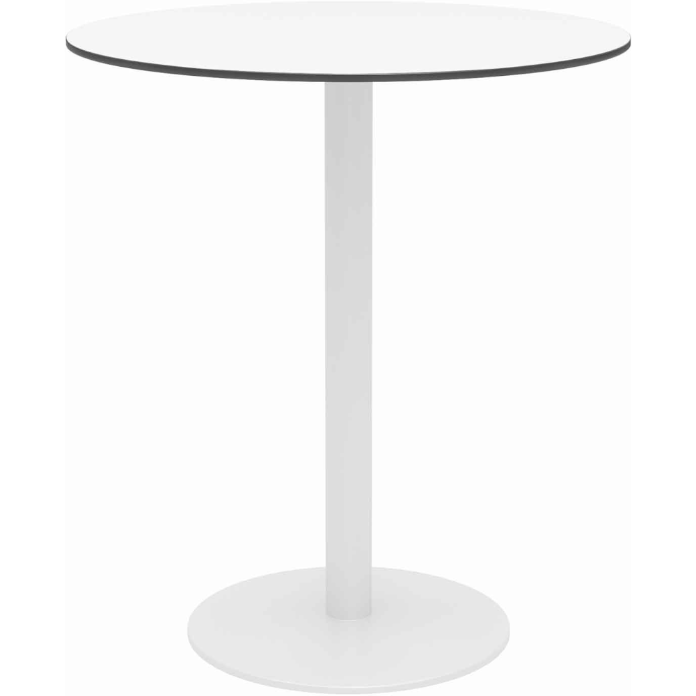 KENTUCKIANA FOAM INC KFI Studios 840031918376  Eveleen Round Outdoor Bistro Patio Table, 41inH x 36inW x 36inD, Designer White/White