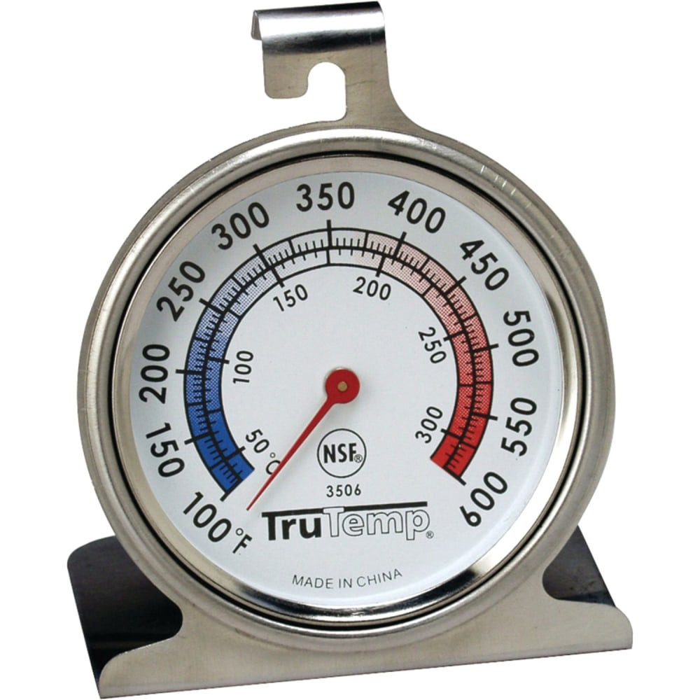 TAYLOR CORP TruTemp 3506  Oven Dial Thermometer - Hanging Hole, Built-in Stand - Red