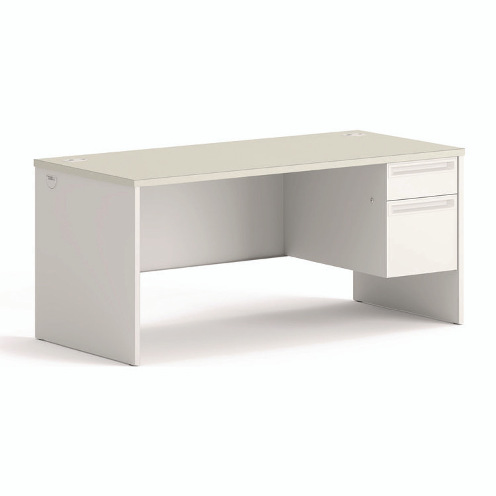 HON COMPANY 38291RB9Q 38000 Series Right Pedestal Desk, 66" x 30" x 30", Light Gray/Silver