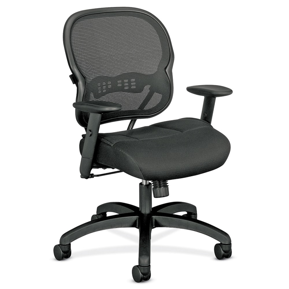 HNI CORPORATION HON Basyx VL712MM10  Wave HVL712 Mid-Back Mesh Task Chair, Black