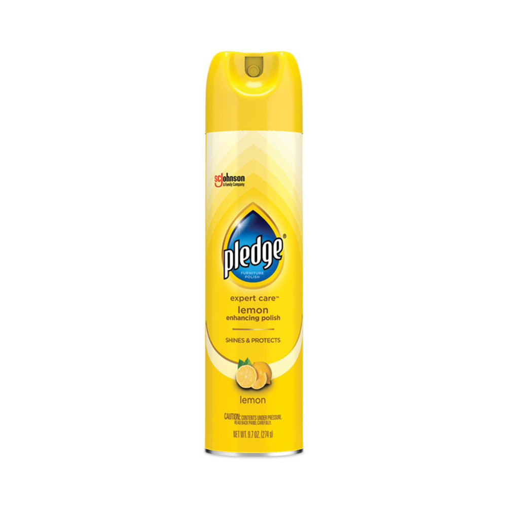 SC JOHNSON Pledge® 336298EA Furniture Polish, Lemon, 9.7 oz Aerosol Spray