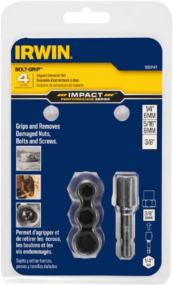 Irwin 1859141 Bolt Extractor: 4 Pc