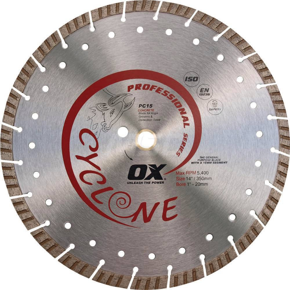 Ox Tools OX-PC15-10 Wet & Dry Cut Saw Blade: 10" Dia, 5/8 & 7/8" Arbor Hole