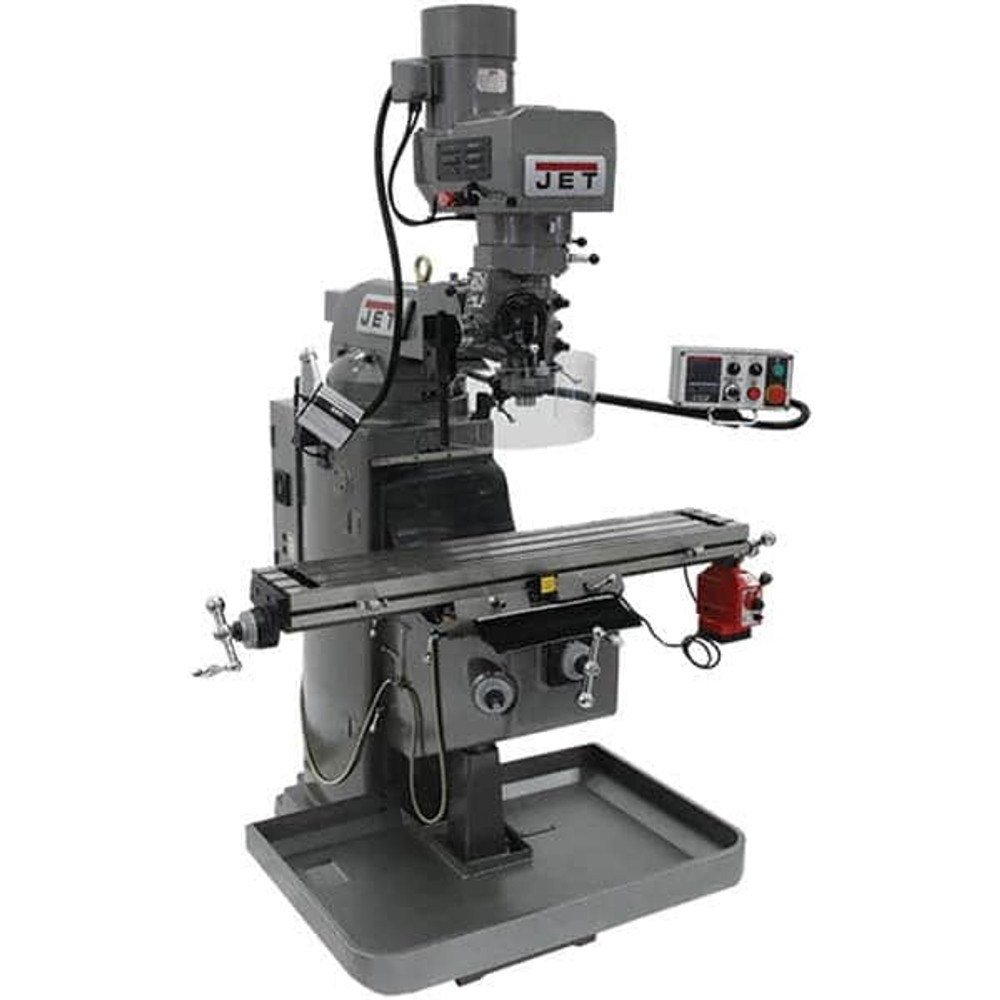 Jet 690619 Knee Milling Machine: 3 hp, Electronic Variable Speed Control, 3 Phase