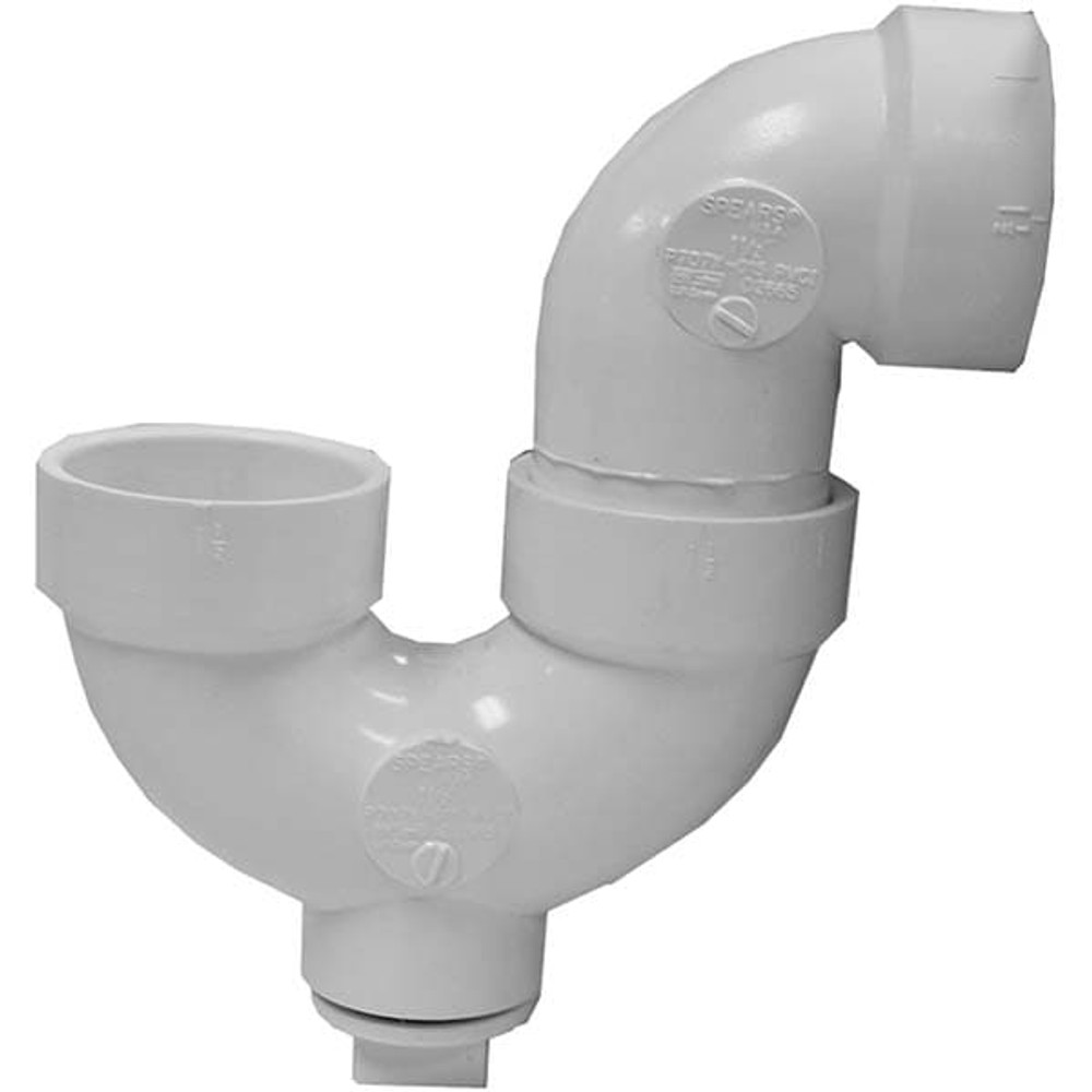 Jones Stephens PPT415 Drain, Waste & Vent Trap: 1-1/2" Fitting, Hub x Hub, Polyvinylchloride