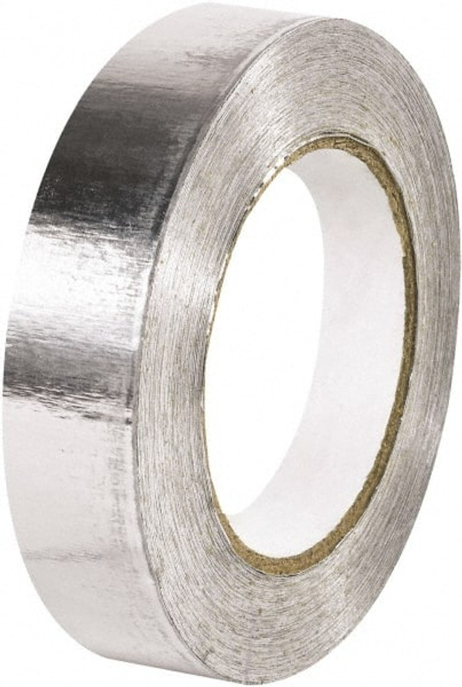 MSC T9650031PK Silver Aluminum Foil Tape: 60 yd Long, 1" Wide, 5 mil Thick