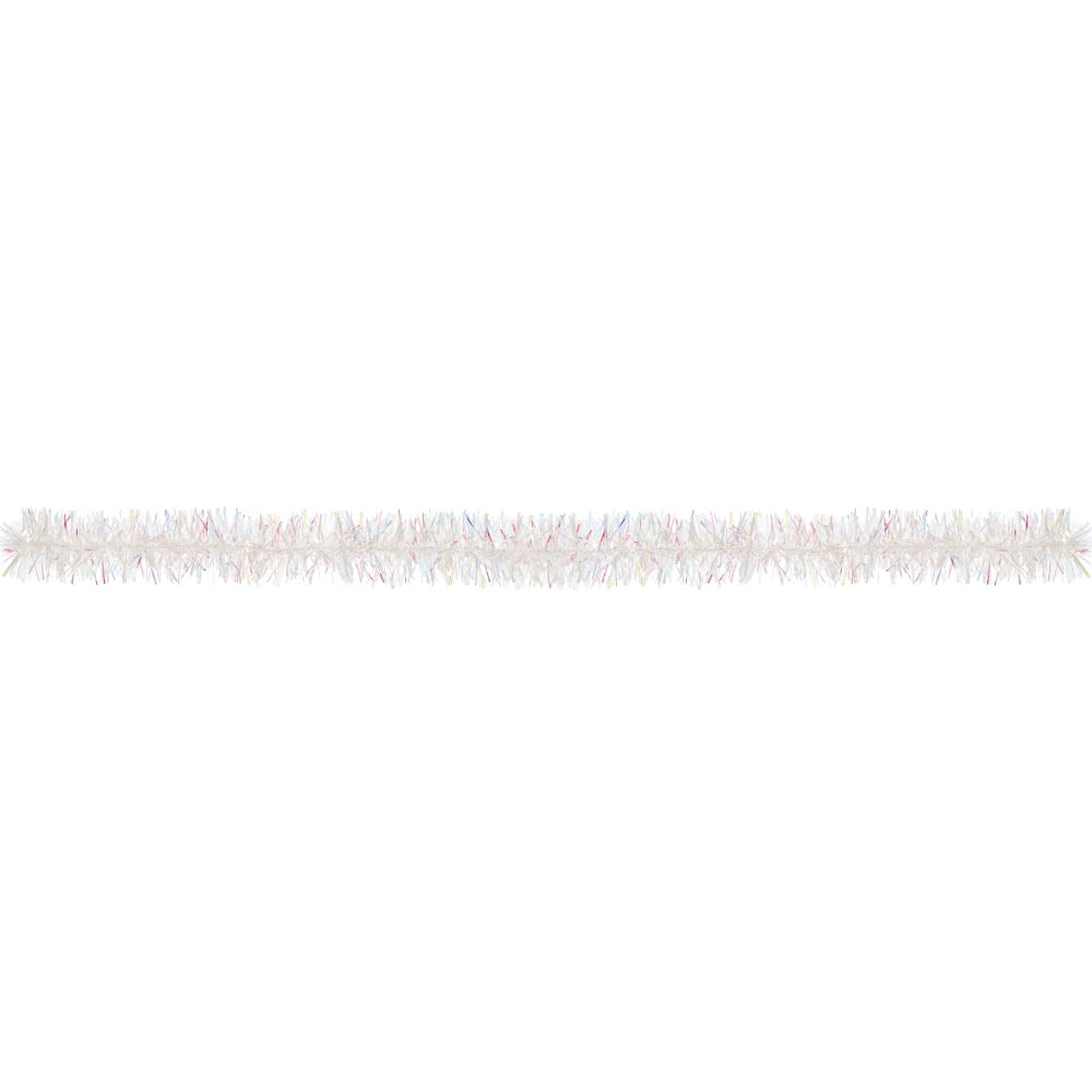 AMSCAN 220526  Christmas Giant Iridescent Tinsel Garland, 9ft, White