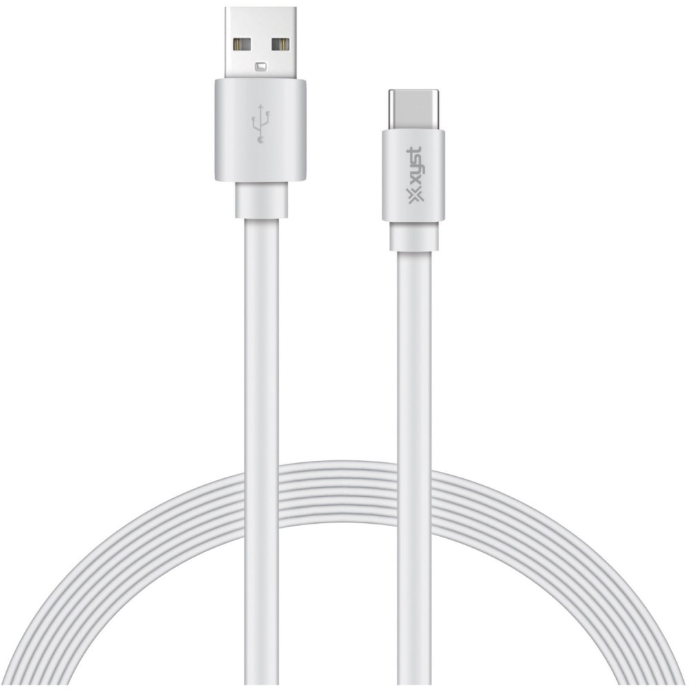 Flat cable design resists tangling, saving user time untangling ordinary round cables  Superior internal structural design capped by durable connector heads, resulting in much more durable cable than ordinary cables  White  4 ft. charge and sync USB to USB-C cable keeps compatible devices fully charged and synced