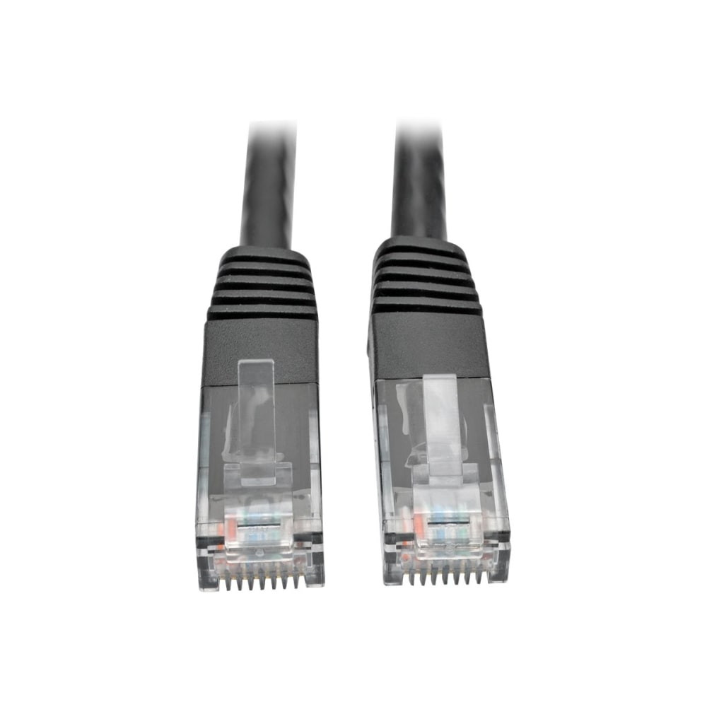 TRIPP LITE N200-006-BK  Cat6 Gigabit Molded Patch Cable RJ45 M/M 550MHz 24 AWG Black 6ft