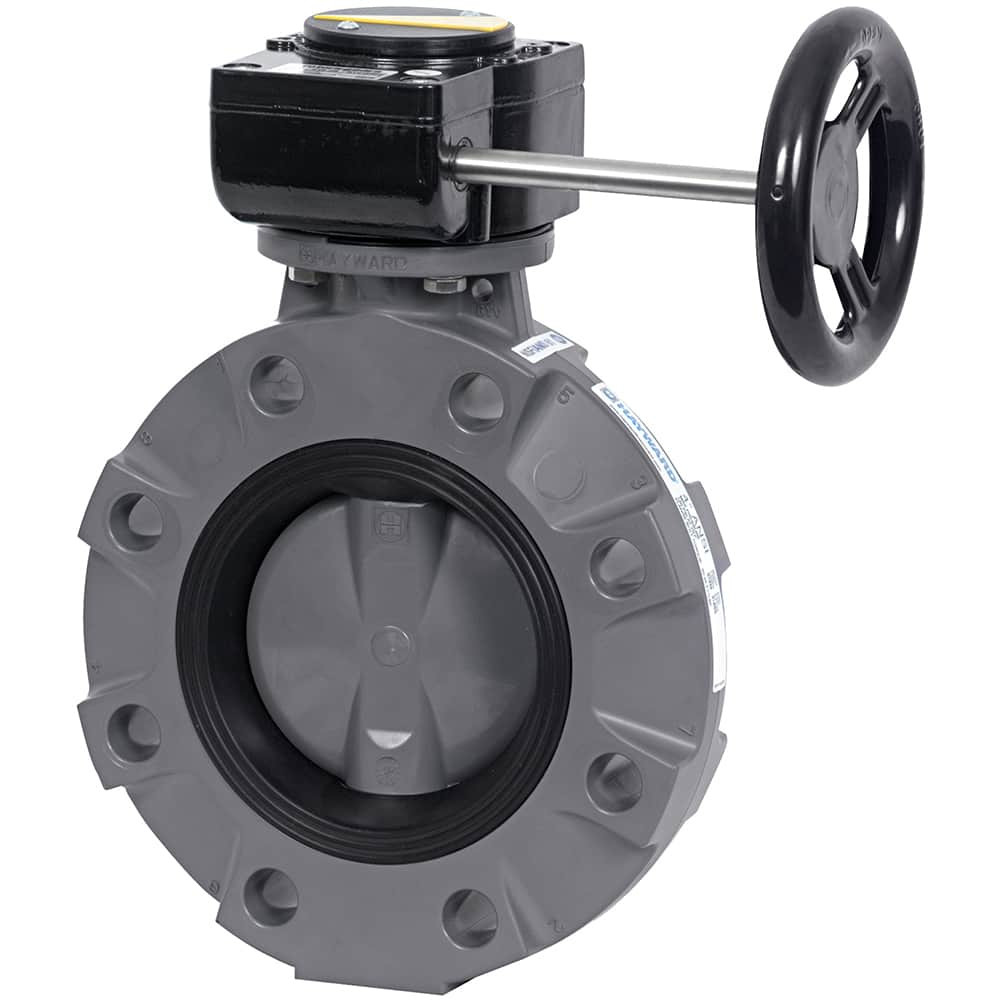 Hayward Flow Control BYV11120A0EG000 Manual Butterfly Valve: 12" Pipe, Gear Handle