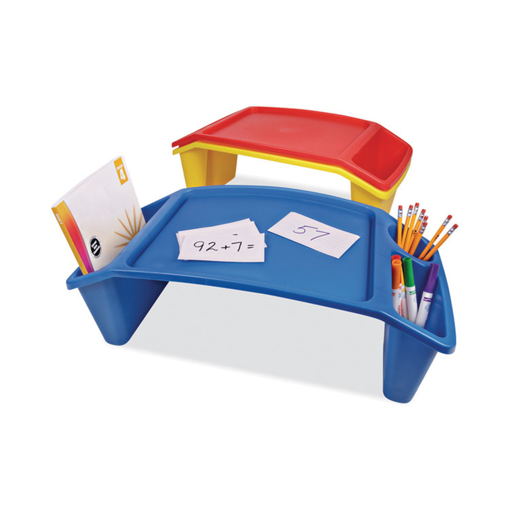 DEFLECTO CORPORATION 39502BLU Antimicrobial Lap Desk, Rectangular, 23.35w x 12d x 8.53h, Blue