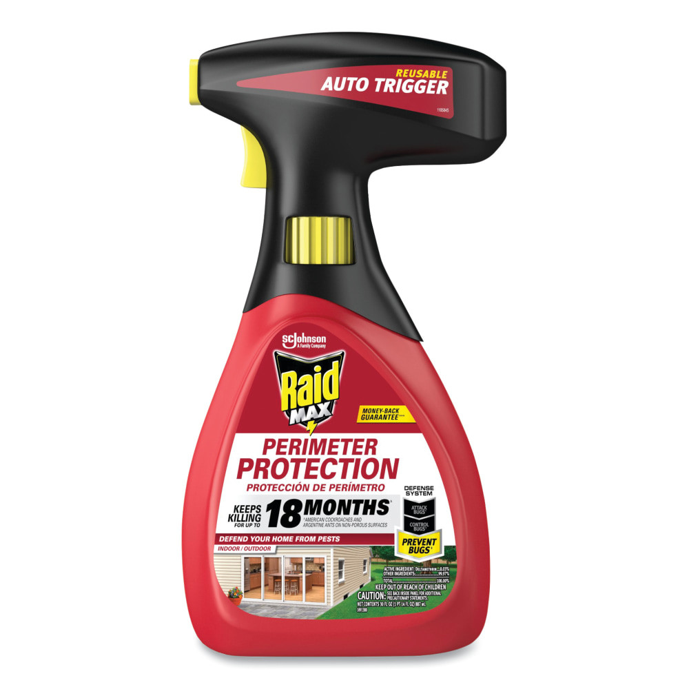 S.C. JOHNSON & SON, INC. 659436EA Raid Max Perimeter Protection Bug Spray, 30 Oz Bottle