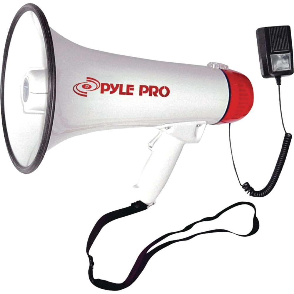 SOUND AROUND INC. PMP40 Pyle Professional 40W Megaphone/Bullhorn, 9-1/2inH x 8-1/4inW x 13-1/4inD, White