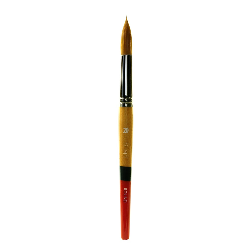 PRINCETON ARTIST BRUSH CO. 9650R-20 Princeton Snap Paint Brush, Series 9650, Size 20, Round, Golden Taklon, Synthetic, Multicolor