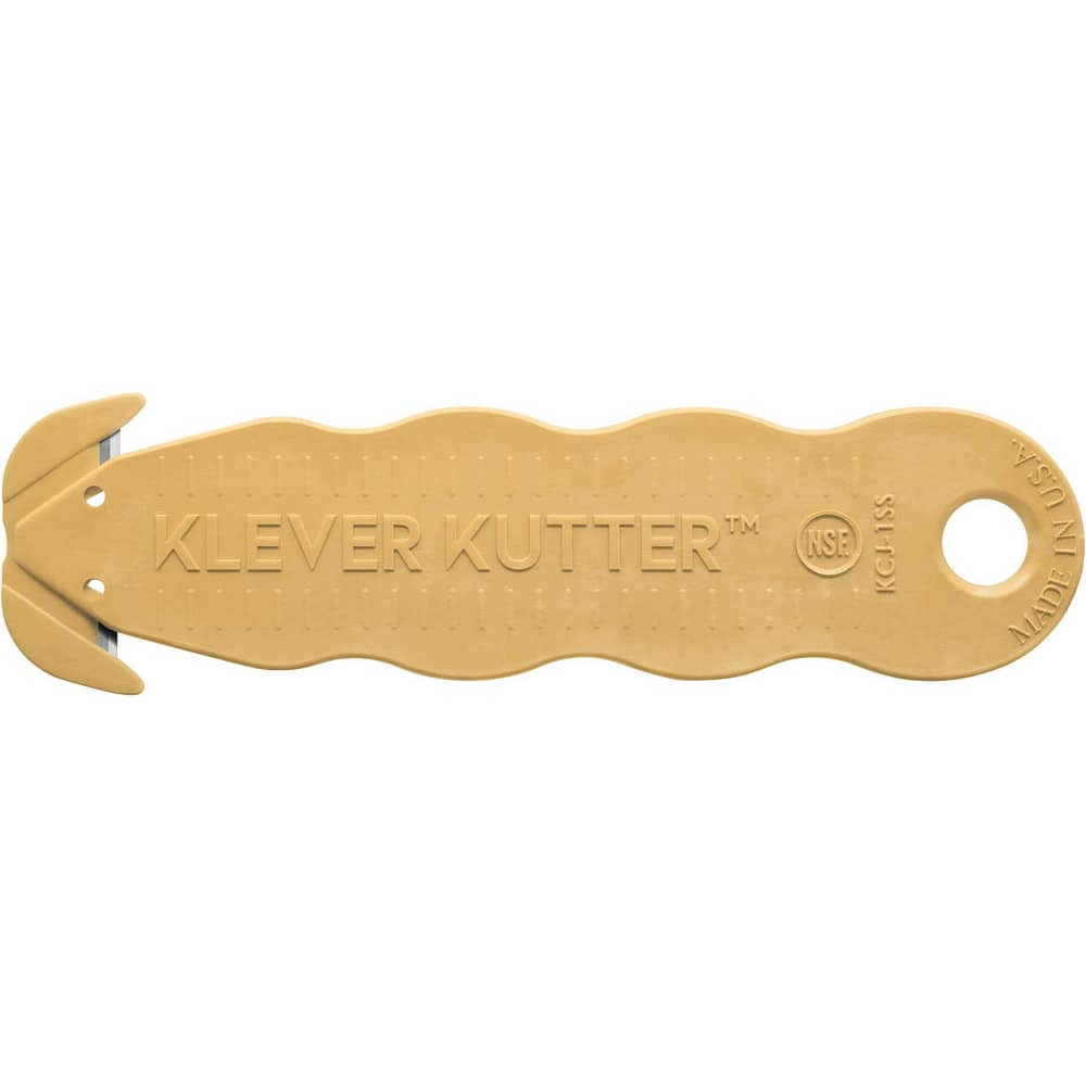 Klever Innovations KCJ-1SSYX Utility Knives, Snap Blades & Box Cutters; Blade Type: Recessed ; Handle Material: Plastic ; Blade Material: Stainless Steel ; Blade Length (Decimal Inch): 1.2500 ; Handle Length (Decimal Inch - 4 Decimals): 4.6250 ; Blad