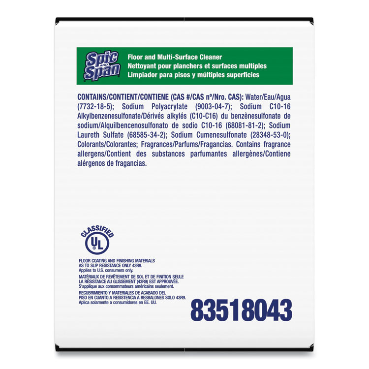 PROCTER & GAMBLE Spic and Span® 02011 Liquid Floor Cleaner, 3 oz Packet, 45/Carton