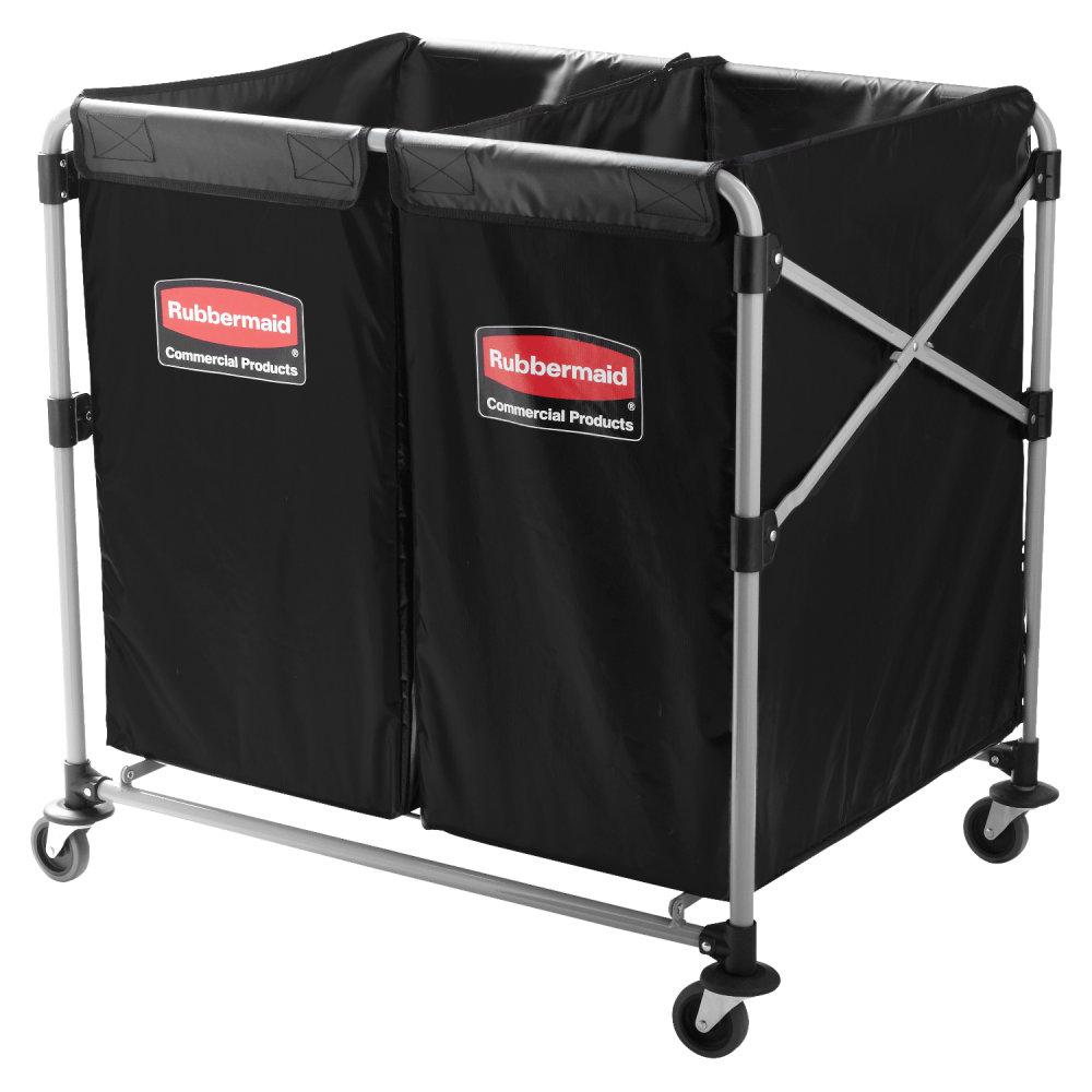 RUBBERMAID 1881781  Collapsible X-Cart, 4 Bushel, 34 5/8inH x 24 1/8inW x 35 3/4inD, Black