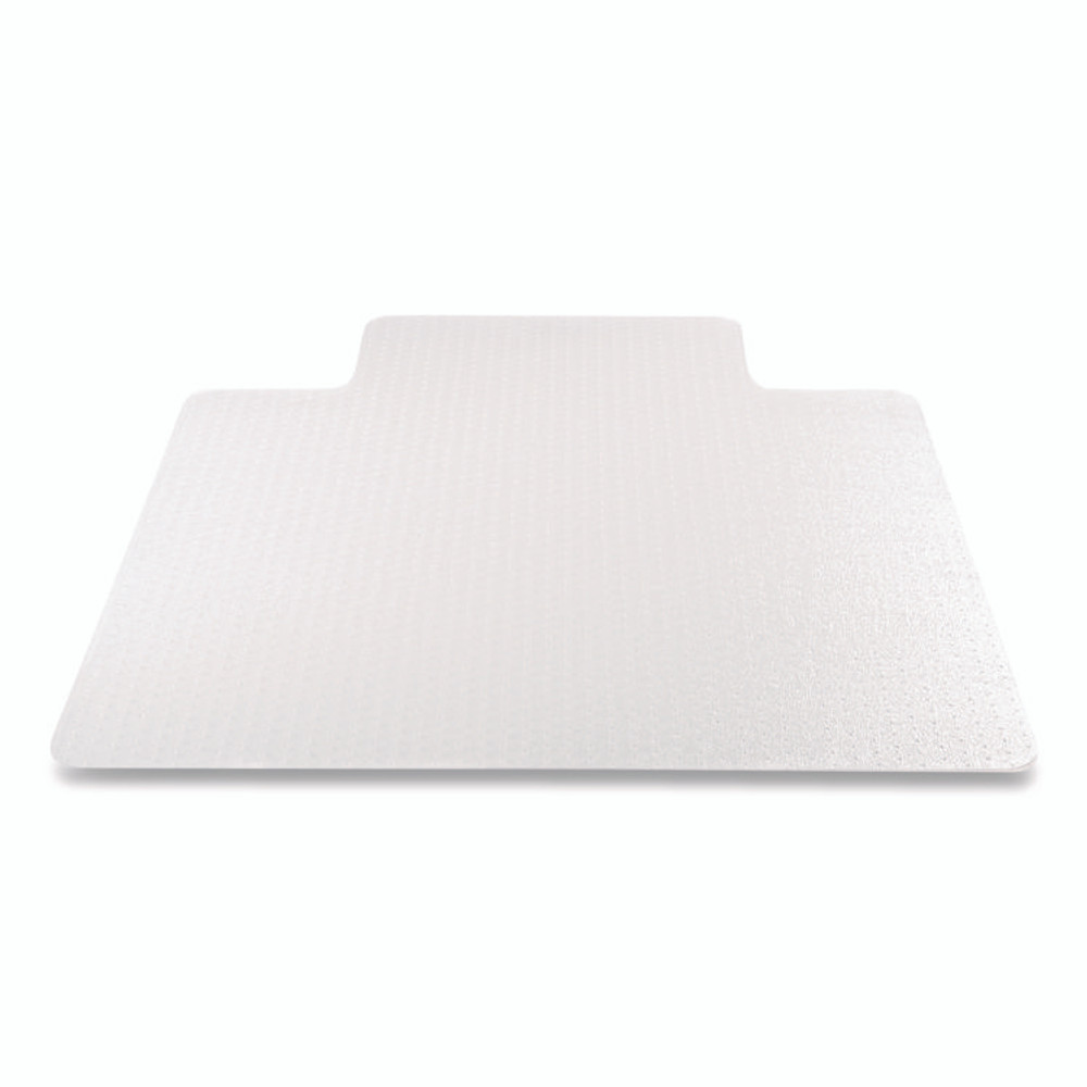 DEFLECTO CORPORATION CM14112AM Antimicrobial Chair Mat for Medium Pile Carpeted Floors, Rectangular with Lip, Straight Edges, 36" x 48", Clear