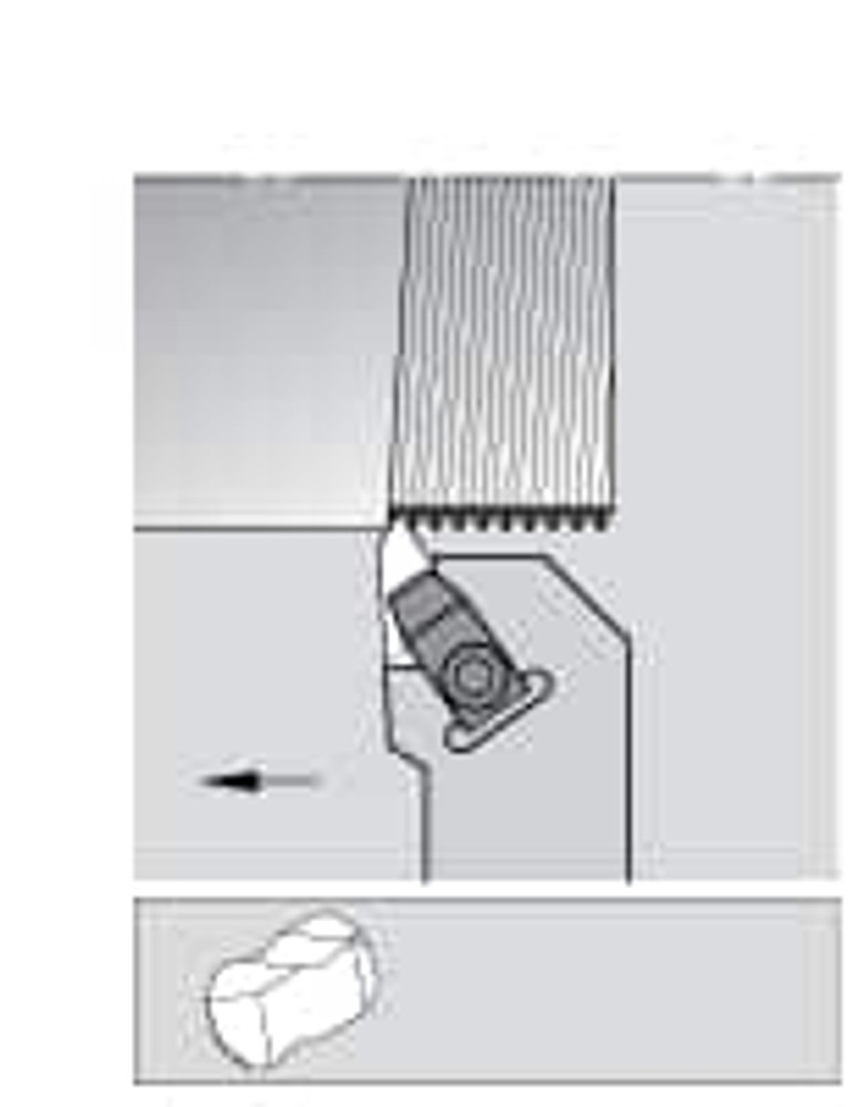 Kennametal 1016474 Indexable Threading Toolholder: Internal & External, Right Hand, 1.5 x 1.5" Shank