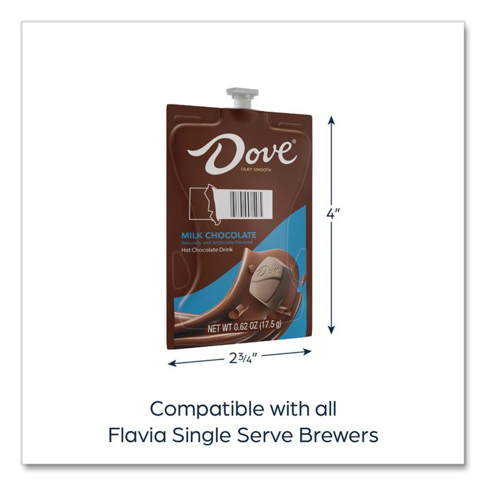 LAVAZZA FLAVIA® 48000 Dove Hot Chocolate Freshpack, Milk Chocolate, 72/Carton