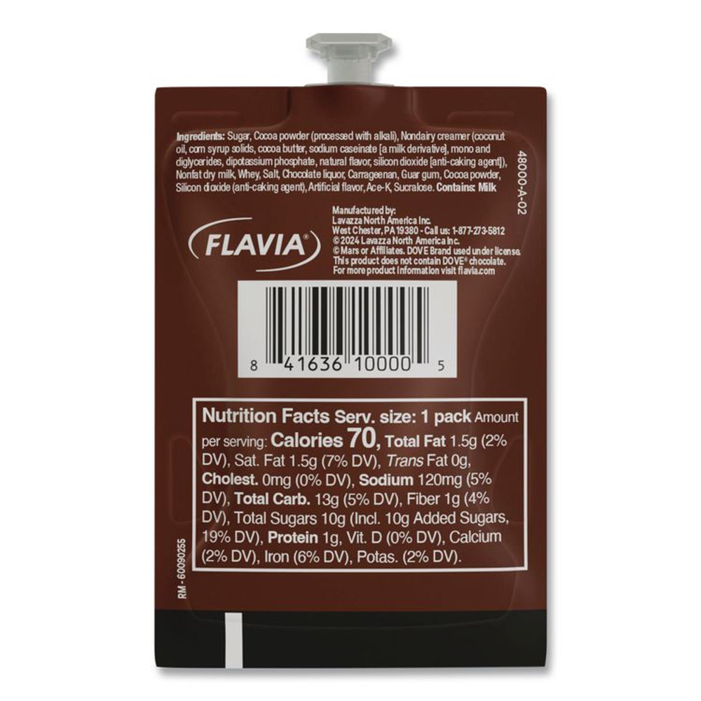 LAVAZZA FLAVIA® 48000 Dove Hot Chocolate Freshpack, Milk Chocolate, 72/Carton