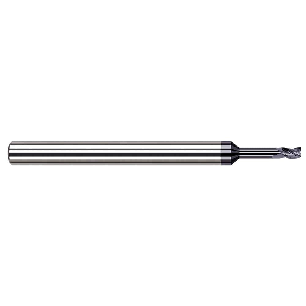 Harvey Tool 915015-C3 Square End Mill: 1/64'' Dia, 0.023'' LOC, 1/8'' Shank Dia, 2-1/2'' OAL, 3 Flutes, Solid Carbide