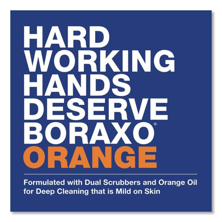 DIAL PROFESSIONAL Boraxo® 10991CT Orange Heavy Duty Hand Cleaner Refill, Citrus Scent, 2 L, 4/Carton