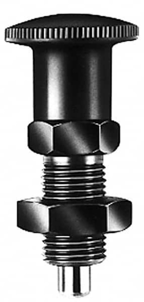 KIPP K0339.2308A6 5/8-11, 23mm Thread Length, 8mm Plunger Diam, Lockout Knob Handle Indexing Plunger
